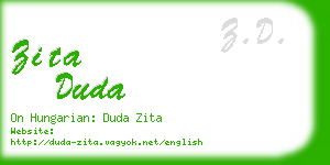 zita duda business card